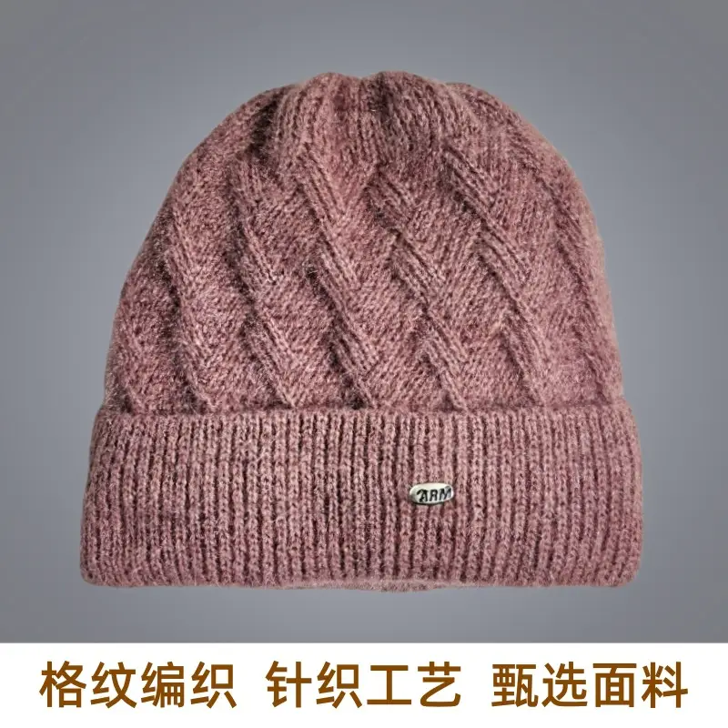 Warm Woolen Beanie for Women Winter Hat with Fleece Lining