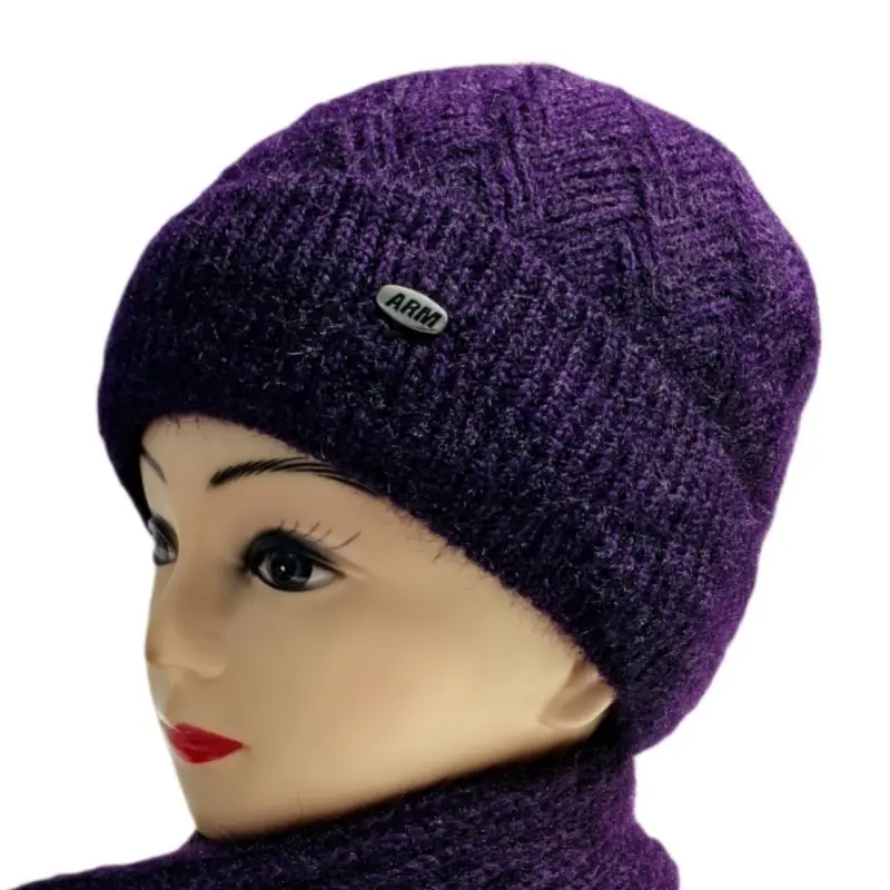 Warm Woolen Beanie for Women Winter Hat with Fleece Lining