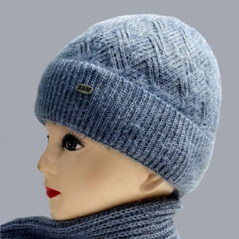 Warm Woolen Beanie for Women Winter Hat with Fleece Lining