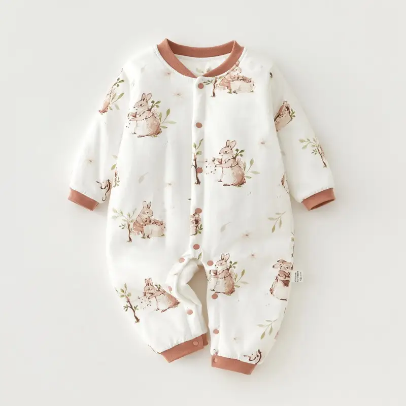 New Baby Cotton Padded Coat Jumpsuit Autumn Winter - Image 4