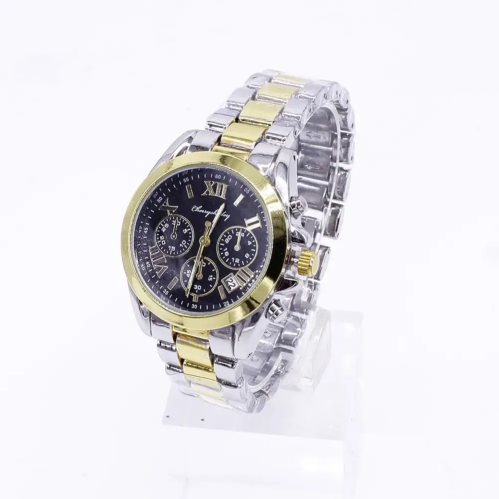 Gold Plated Women's Watch with Bracelet Set - Image 2