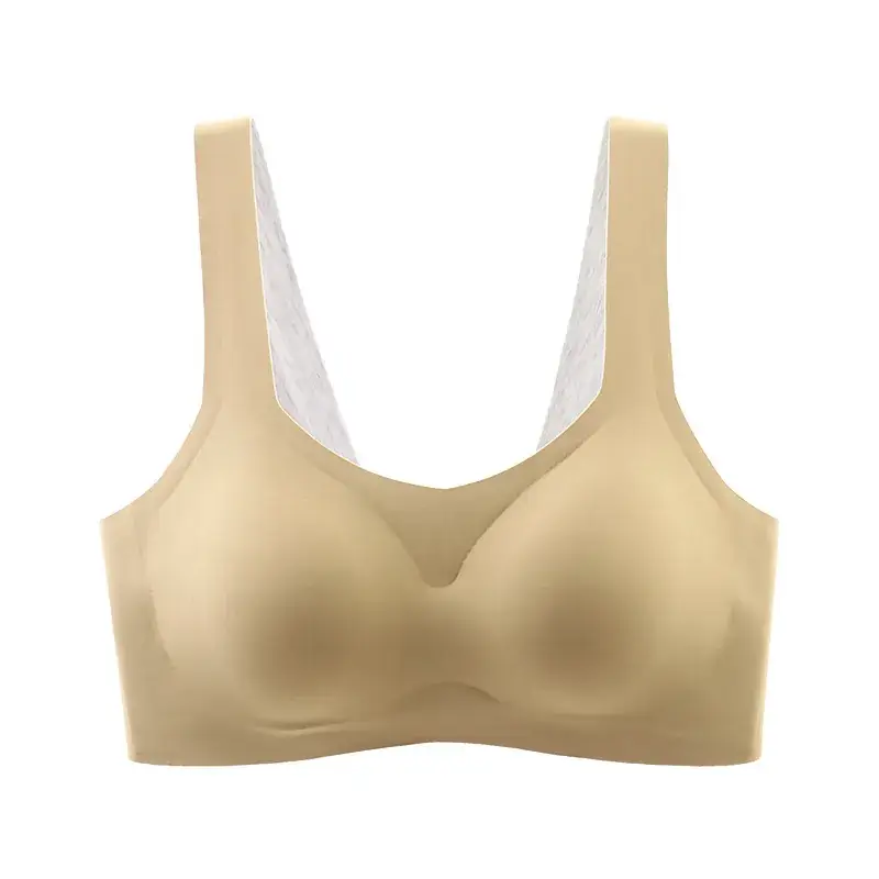 Wireless Push-Up Bra with Built-In Pads, Skin-Friendly, Blue - Image 5