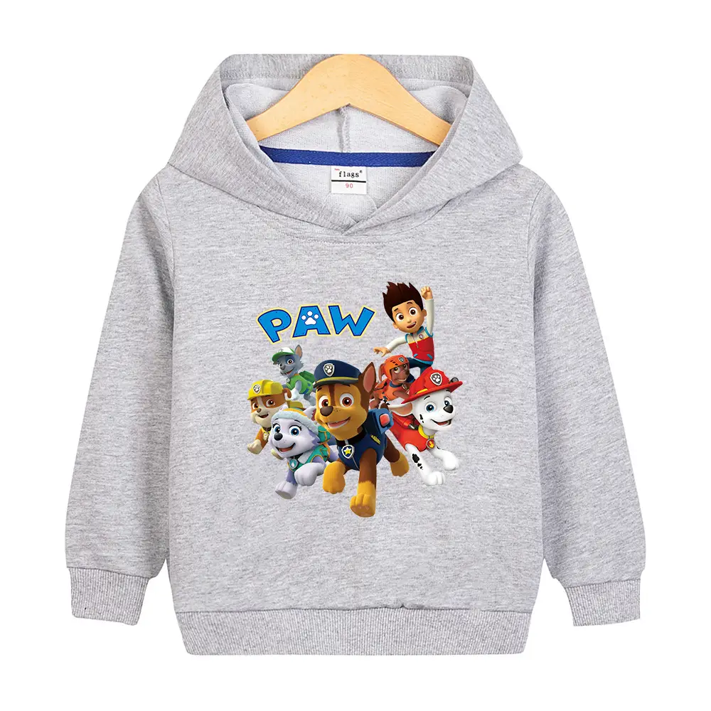 Wangwang Paw Boys Hooded Sweatshirt Orange - Image 15