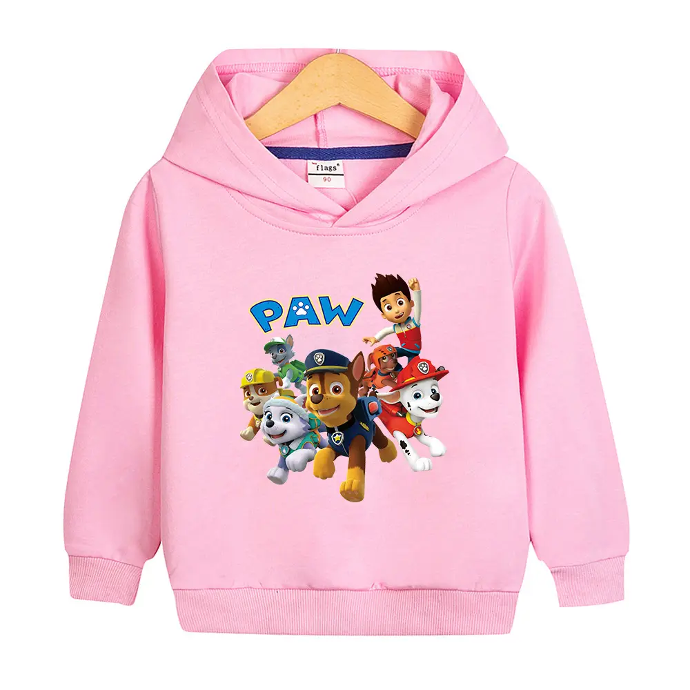 Wangwang Paw Boys Hooded Sweatshirt Orange - Image 3