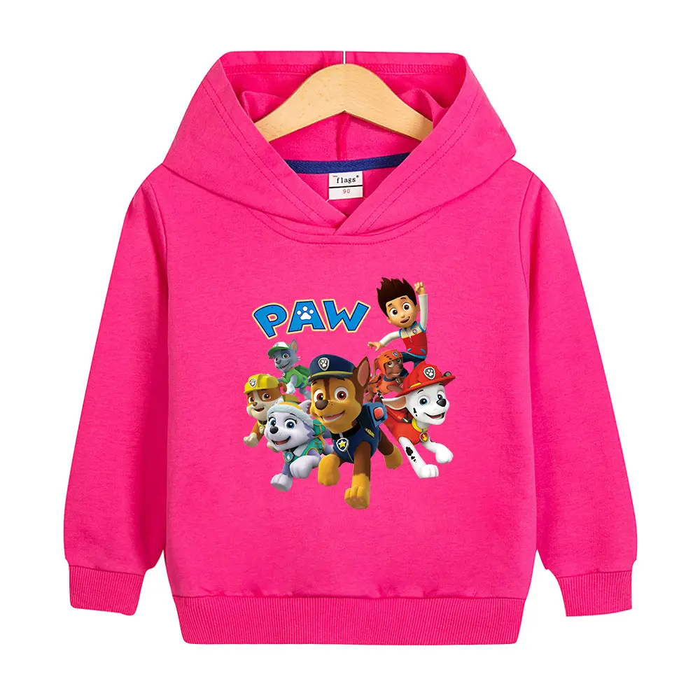 Wangwang Paw Boys Hooded Sweatshirt Orange - Image 5