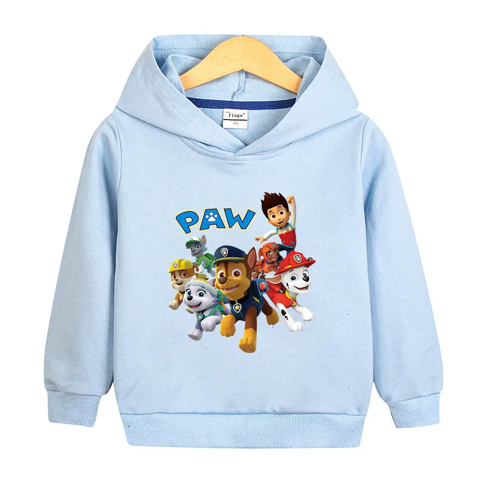 Wangwang Paw Boys Hooded Sweatshirt Orange - Image 9