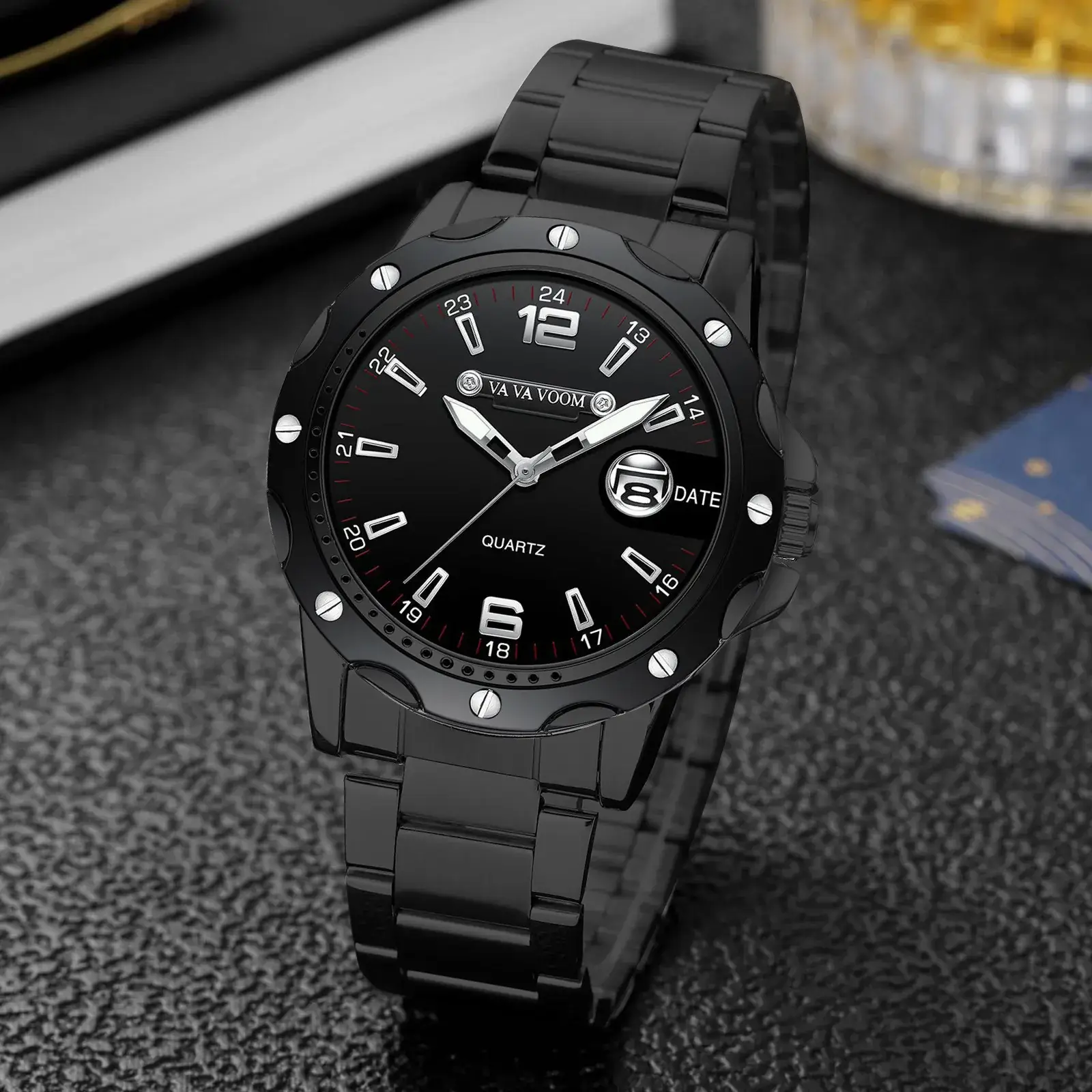 Vavvoom Men's Quartz Stainless Steel Calendar Watch - Image 7