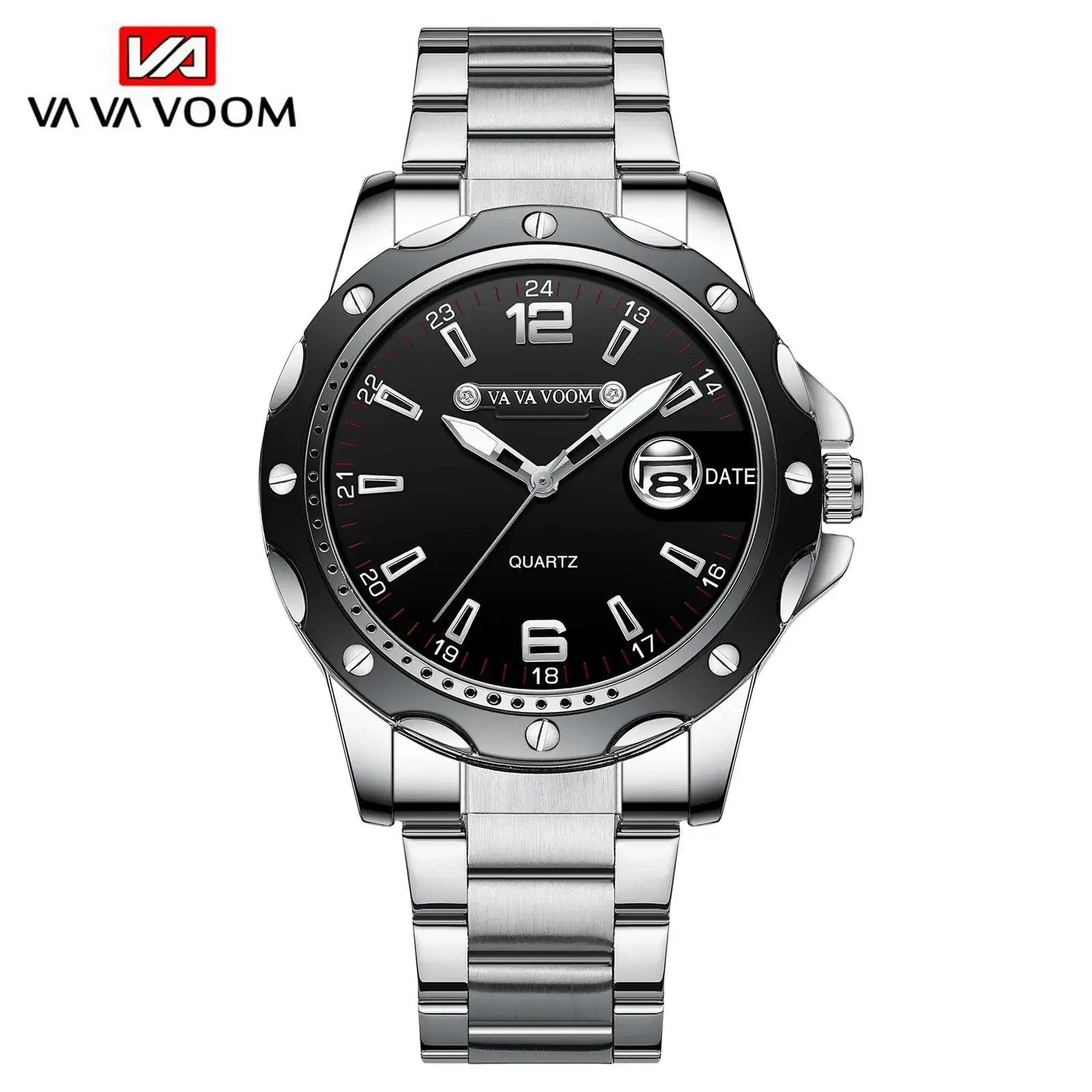 Vavvoom Men's Quartz Stainless Steel Calendar Watch - Image 2