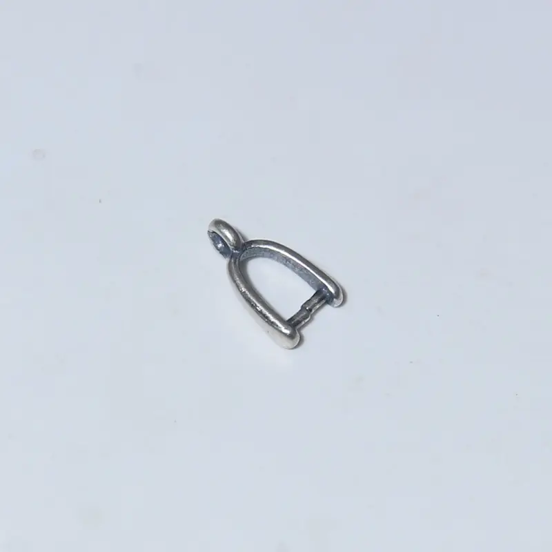 925 Sterling Silver Jade Clip Buckle Pendant