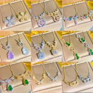 Gold Cat's Eye Four Leaf Clover Necklace for Women — feature 13