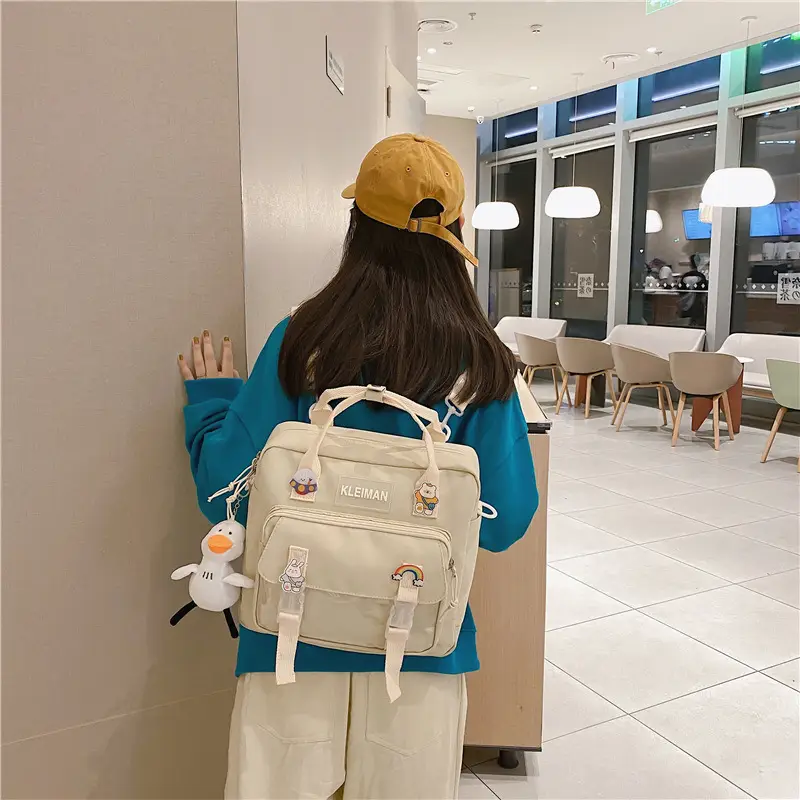 Japanese Style Light Blue Multi-Function Shoulder Bag for Girls - Image 7
