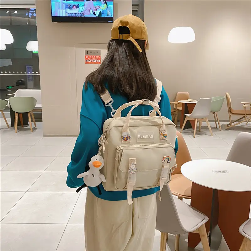 Japanese Style Light Blue Multi-Function Shoulder Bag for Girls - Image 8