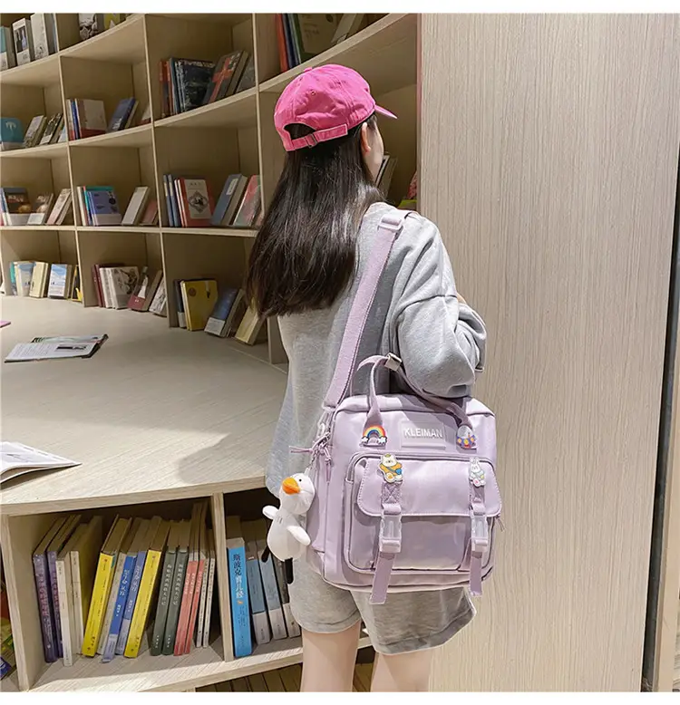 Japanese Style Light Blue Multi-Function Shoulder Bag for Girls — feature 10