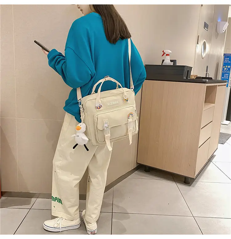 Japanese Style Light Blue Multi-Function Shoulder Bag for Girls — feature 12