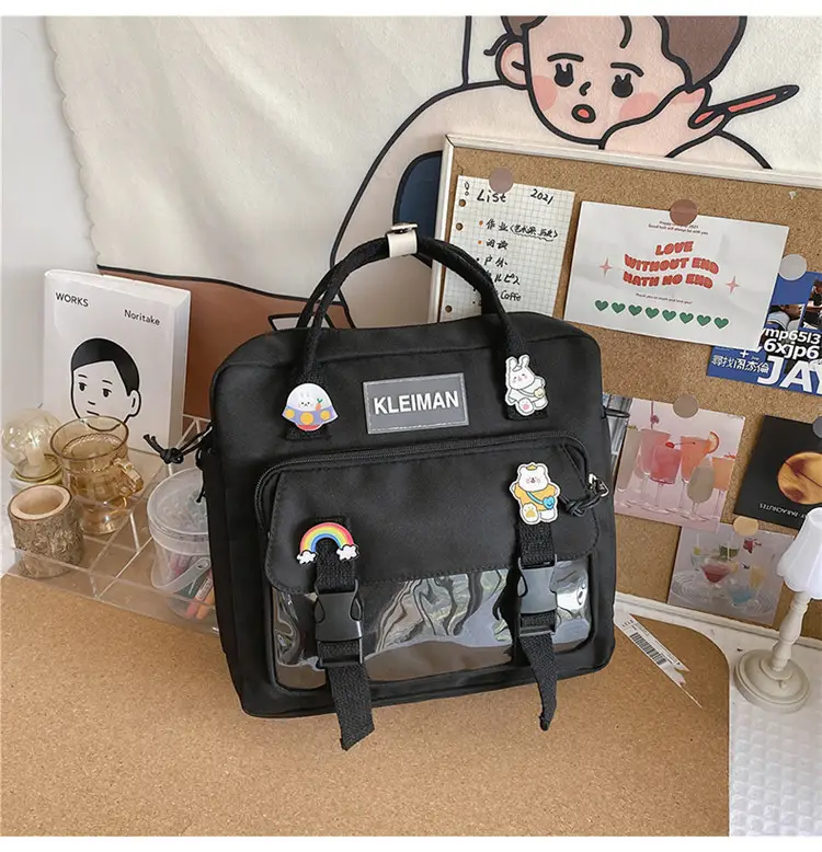 Japanese Style Light Blue Multi-Function Shoulder Bag for Girls — feature 20