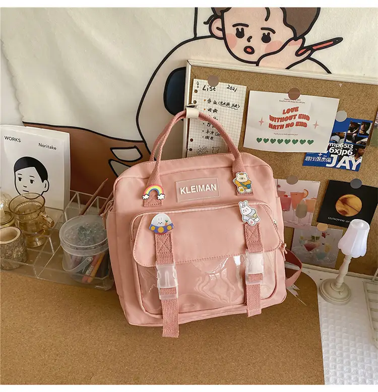 Japanese Style Light Blue Multi-Function Shoulder Bag for Girls — feature 23