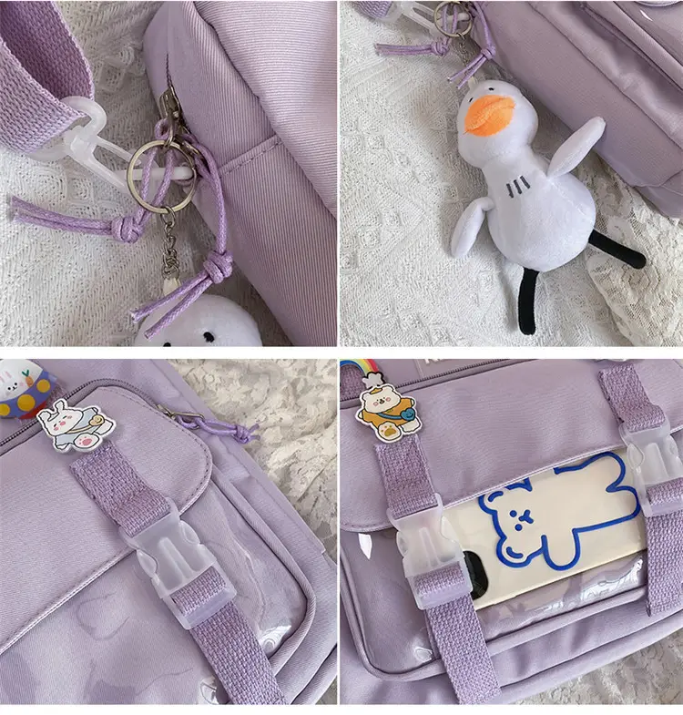 Japanese Style Light Blue Multi-Function Shoulder Bag for Girls — feature 4