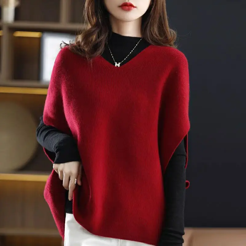 Spring & Autumn Clip Vest Vesting Plus Size Knitted Waistcoat — feature 1