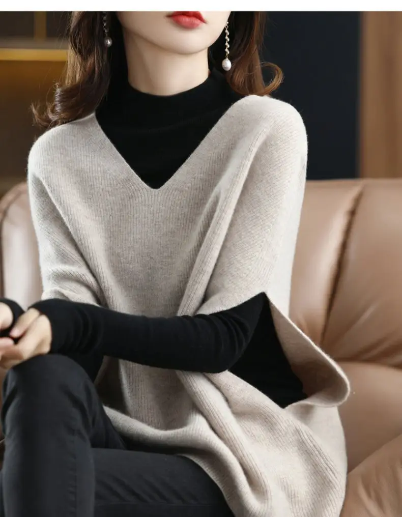 Spring & Autumn Clip Vest Vesting Plus Size Knitted Waistcoat — feature 15