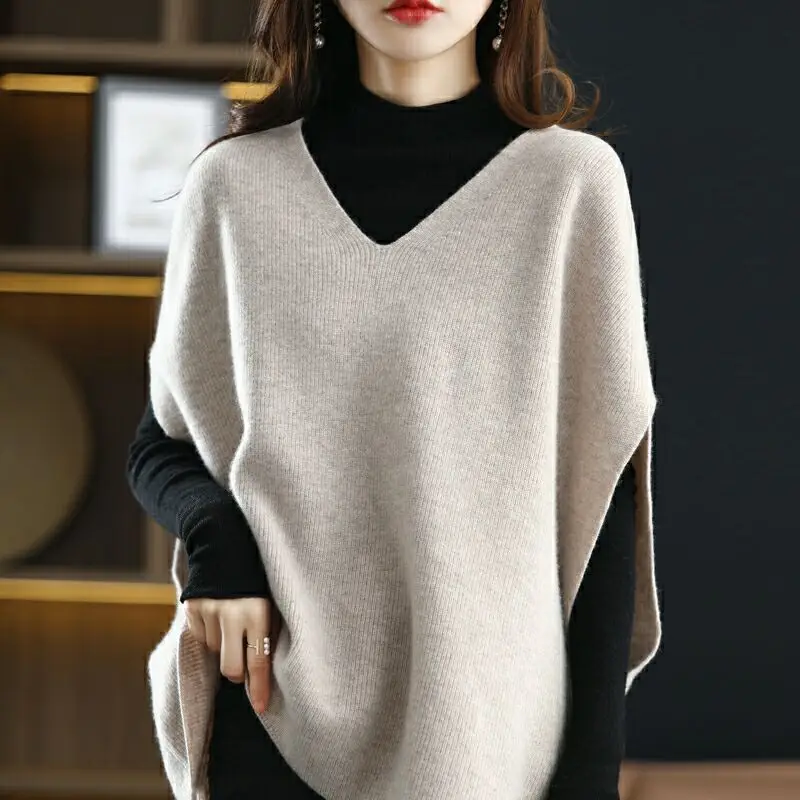 Spring & Autumn Clip Vest Vesting Plus Size Knitted Waistcoat — feature 4