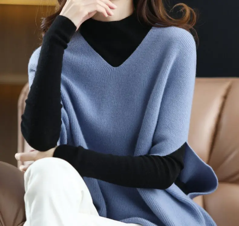 Spring & Autumn Clip Vest Vesting Plus Size Knitted Waistcoat — feature 6