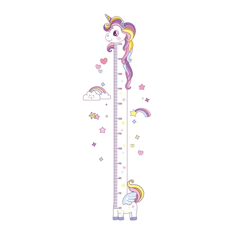 Starlight Unicorn Height Sticker for Kids Room - Image 7