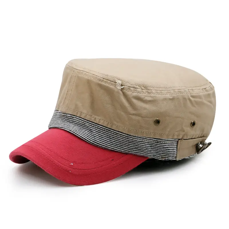 Men Retro Embroidered Black Cap Travel Sun Hat - Image 2