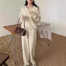 Women V-Neck Knit Sweater Pink 2023 — feature 14