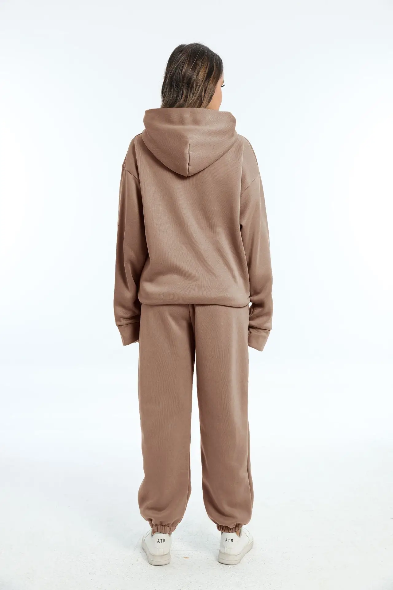 Women Grey Hoodie Track Suit Set Winter Casual Two Piece — feature 17
