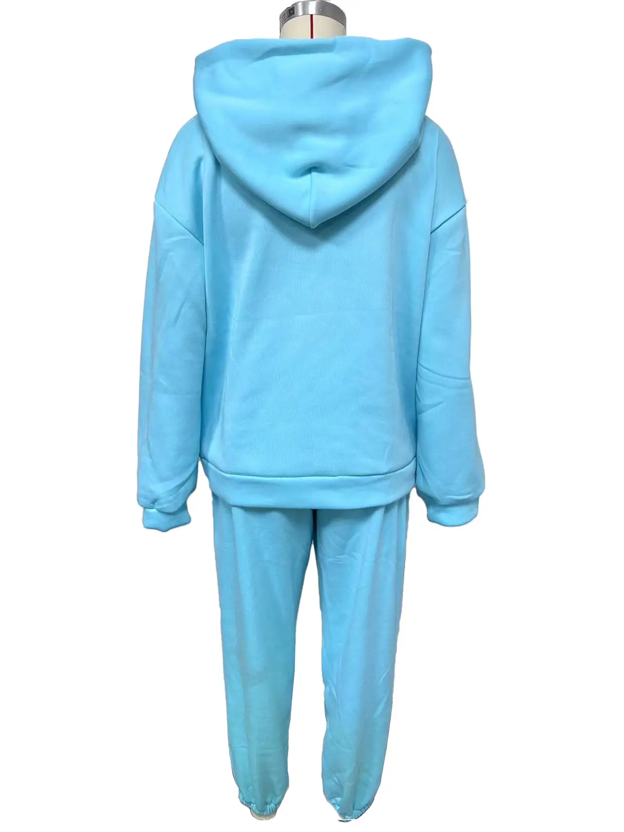 Women Grey Hoodie Track Suit Set Winter Casual Two Piece — feature 4