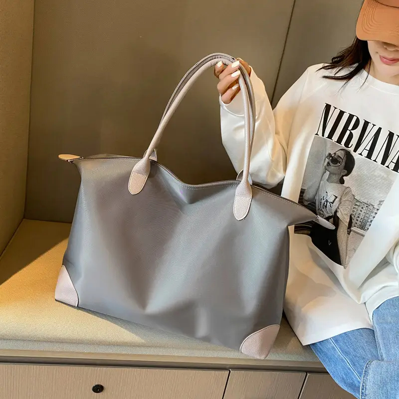 Women's Large Capacity Travel Bag Grey - Image 5