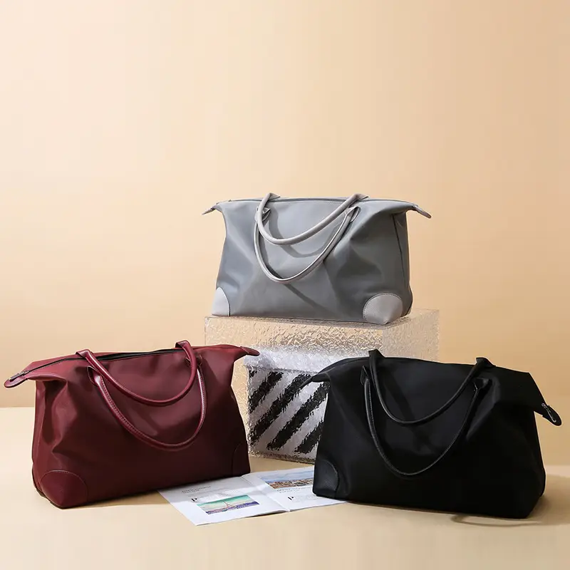 Women's Large Capacity Travel Bag Grey - Image 7