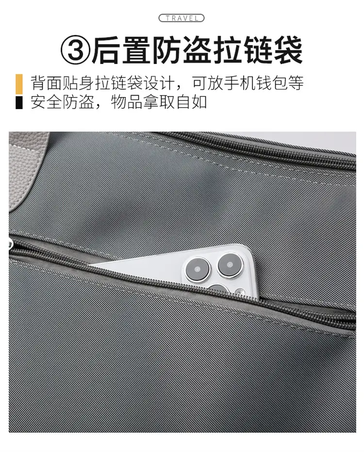 Women's Large Capacity Travel Bag Grey — feature 12