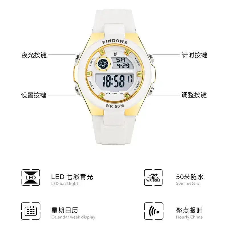 Macaron Color Digital Watch 30m Waterproof - Image 10