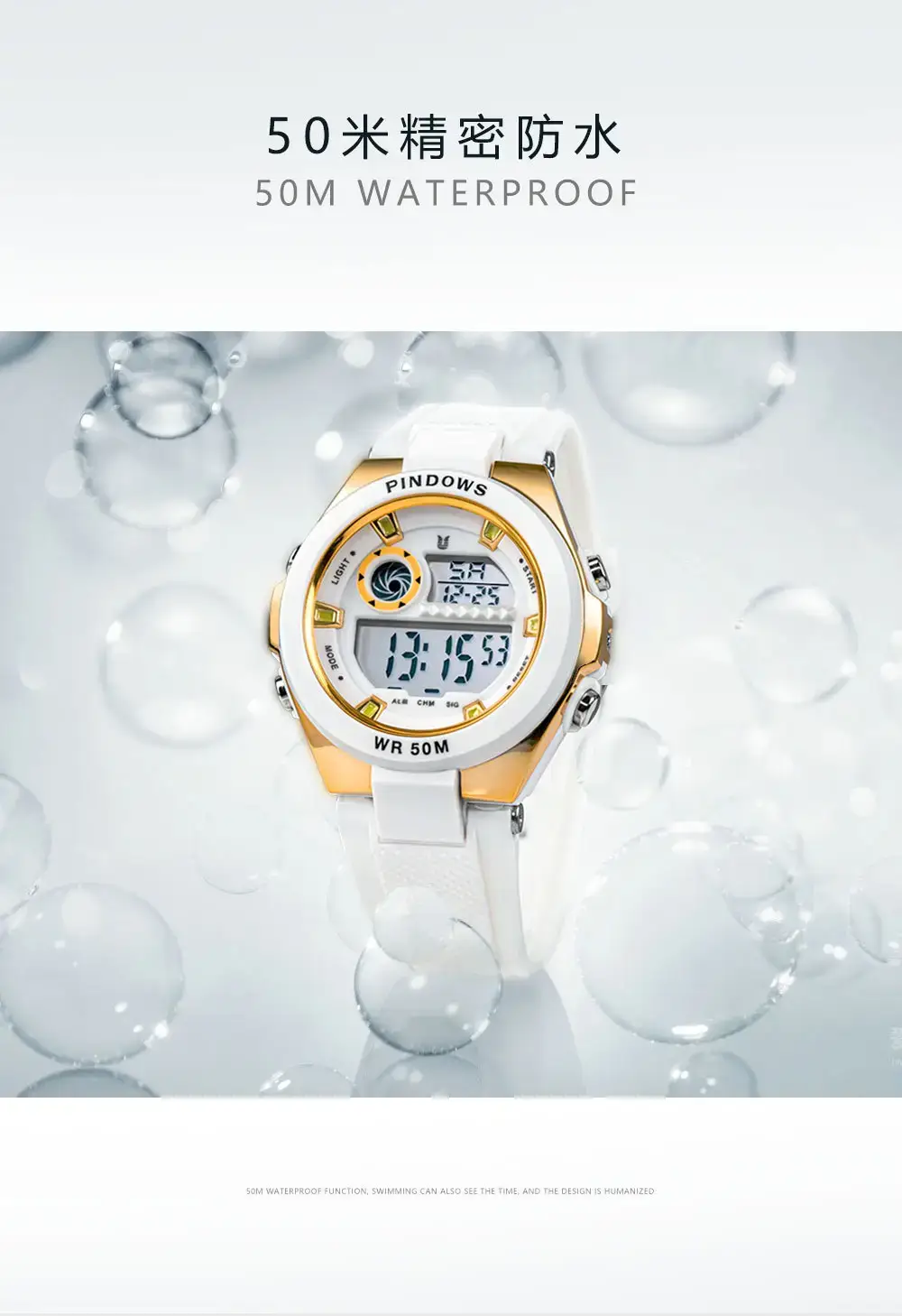 Macaron Color Digital Watch 30m Waterproof — feature 11