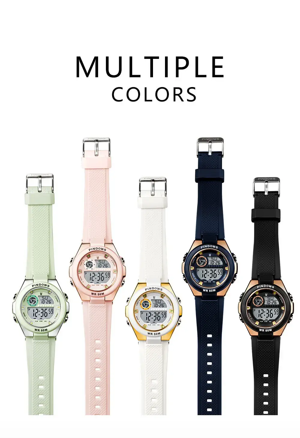 Macaron Color Digital Watch 30m Waterproof — feature 5