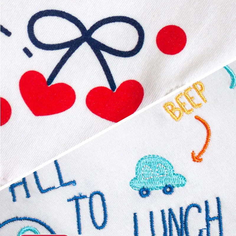 Baby Bib Slip Water Enlarge Gauze TPU Anti-Dirty Cross-Border