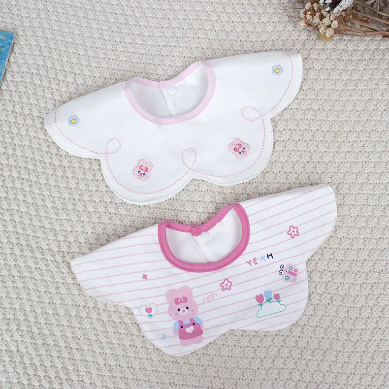 Baby Bib Slip Water Enlarge Gauze TPU Anti-Dirty Cross-Border