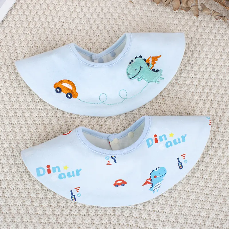 Baby Bib Slip Water Enlarge Gauze TPU Anti-Dirty Cross-Border