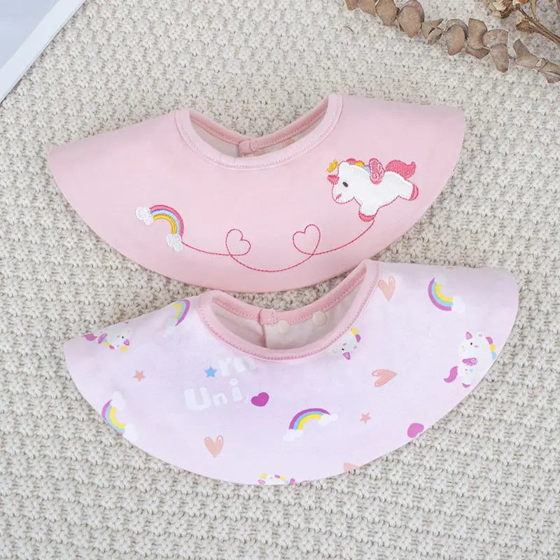 Baby Bib Slip Water Enlarge Gauze TPU Anti-Dirty Cross-Border