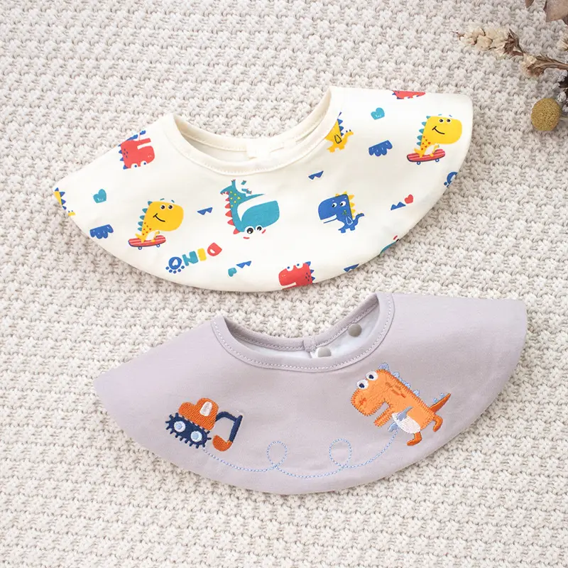 Baby Bib Slip Water Enlarge Gauze TPU Anti-Dirty Cross-Border