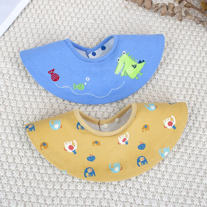 Baby Bib Slip Water Enlarge Gauze TPU Anti-Dirty Cross-Border