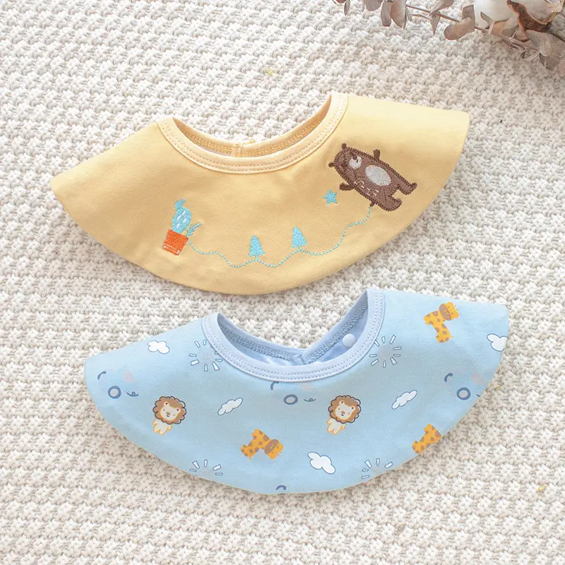 Baby Bib Slip Water Enlarge Gauze TPU Anti-Dirty Cross-Border