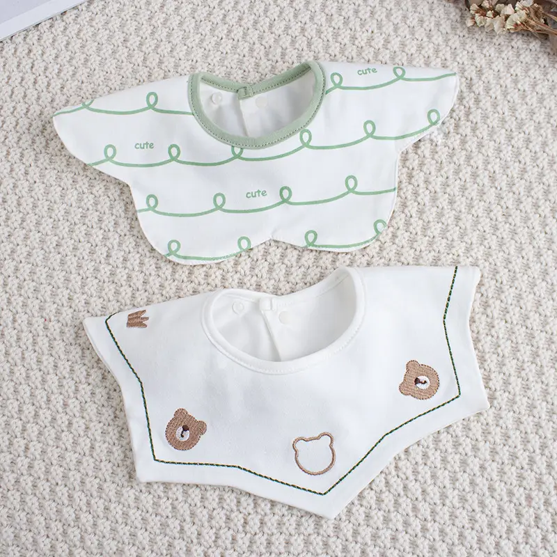 Baby Bib Slip Water Enlarge Gauze TPU Anti-Dirty Cross-Border
