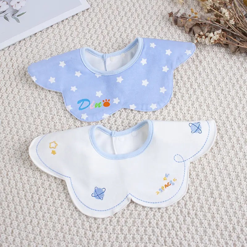 Baby Bib Slip Water Enlarge Gauze TPU Anti-Dirty Cross-Border