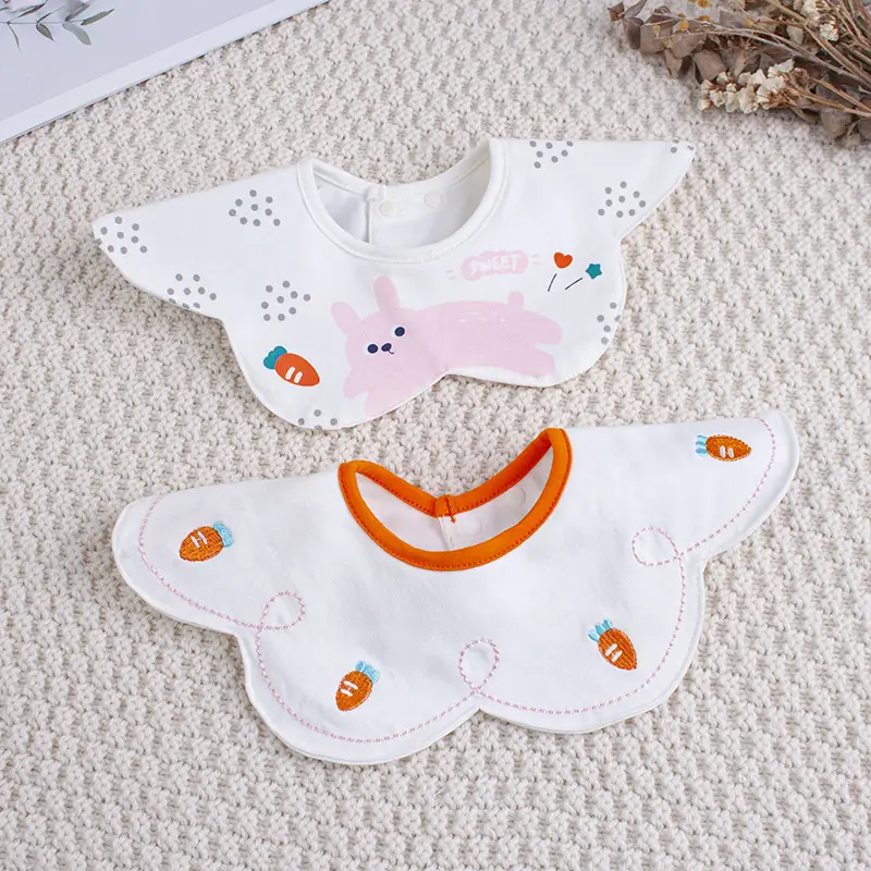Baby Bib Slip Water Enlarge Gauze TPU Anti-Dirty Cross-Border