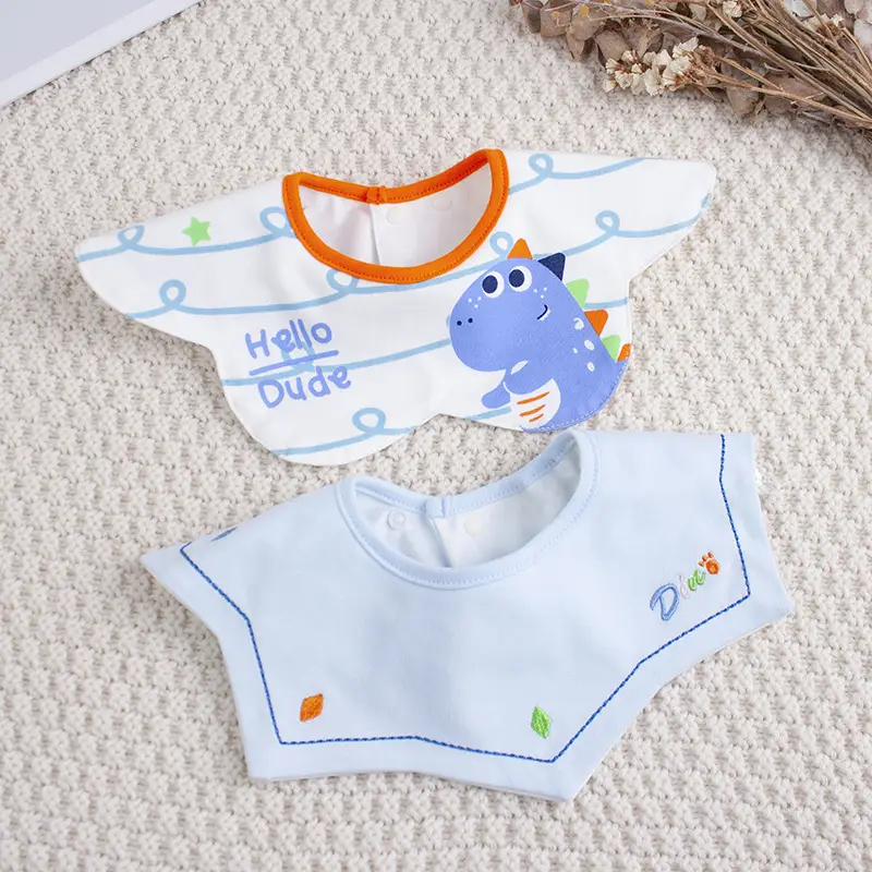 Baby Bib Slip Water Enlarge Gauze TPU Anti-Dirty Cross-Border