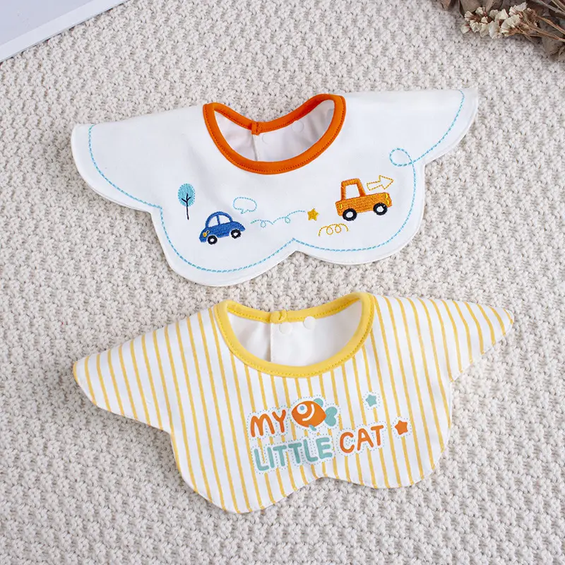 Baby Bib Slip Water Enlarge Gauze TPU Anti-Dirty Cross-Border