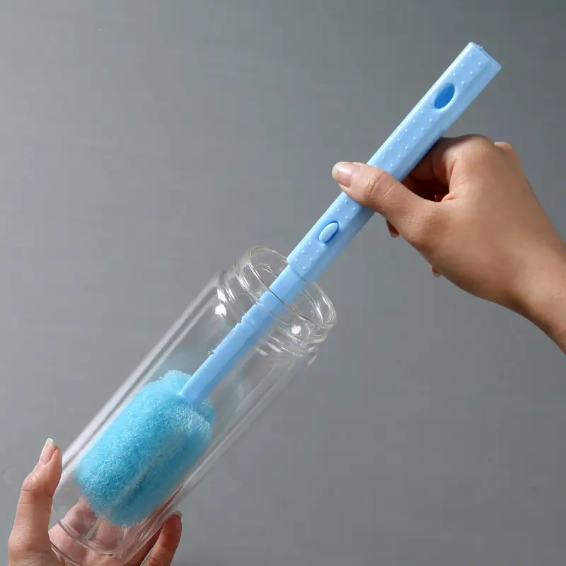 Colorful Reusable Cup Brush Sponges Long Handle - Image 2