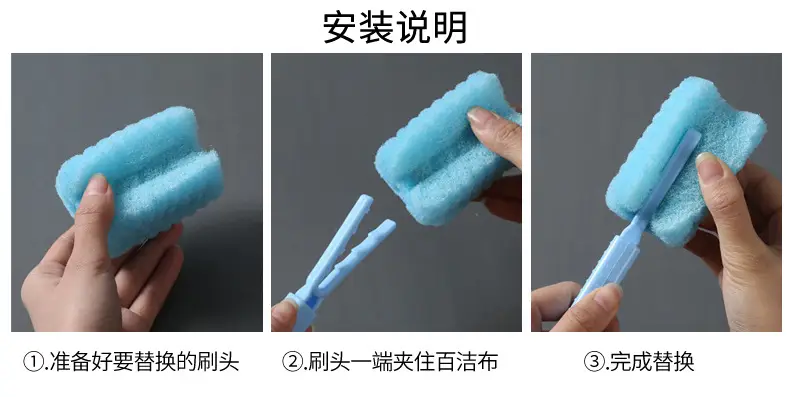 Colorful Reusable Cup Brush Sponges Long Handle — feature 10